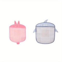 2pcs Kids Bathroom Cartoon Mesh Hanging Bag Bath Toy Storage