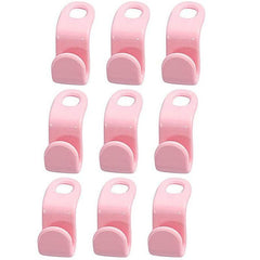 9PCS Hanger Connector Hooks Plastic Organizer Heavy Duty Clothes Closet