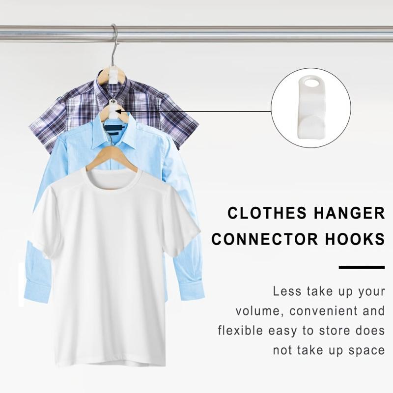 9PCS Hanger Connector Hooks Plastic Organizer Heavy Duty Clothes Closet