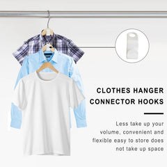 9PCS Hanger Connector Hooks Plastic Organizer Heavy Duty Clothes Closet