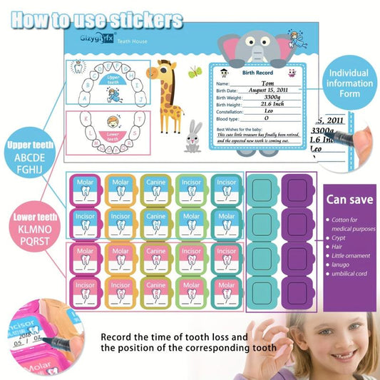 2pcs Teeth Keepsake Box Lost Deciduous Tooth Collection Organizer