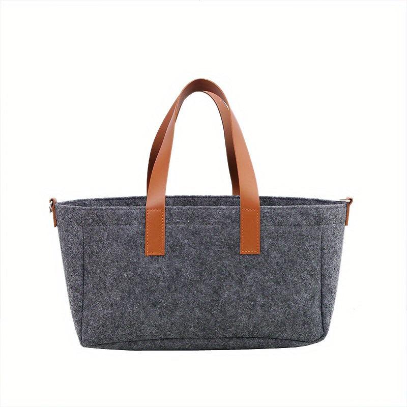 1pc Folding Storage Bag Felt Handbag Shopping Bag Shoulder Bag Luggage