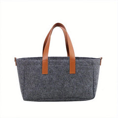 1pc Folding Storage Bag Felt Handbag Shopping Bag Shoulder Bag Luggage