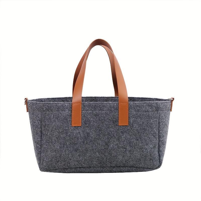 1pc Folding Storage Bag Felt Handbag Shopping Bag Shoulder Bag Luggage