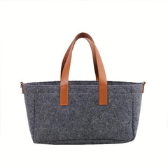 1pc Folding Storage Bag Felt Handbag Shopping Bag Shoulder Bag Luggage