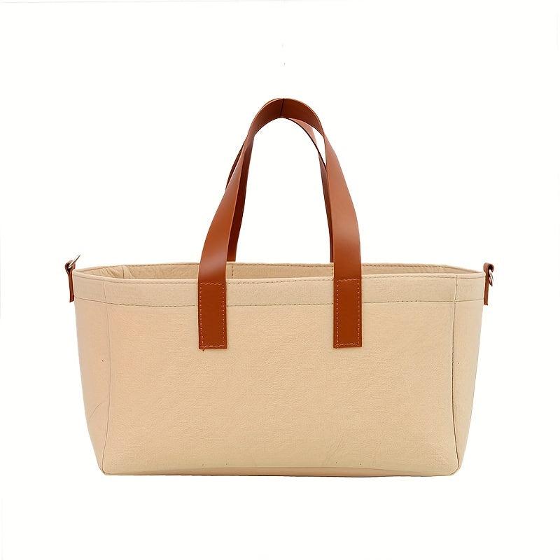 1pc Folding Storage Bag Felt Handbag Shopping Bag Shoulder Bag Luggage