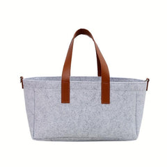 1pc Folding Storage Bag Felt Handbag Shopping Bag Shoulder Bag Luggage