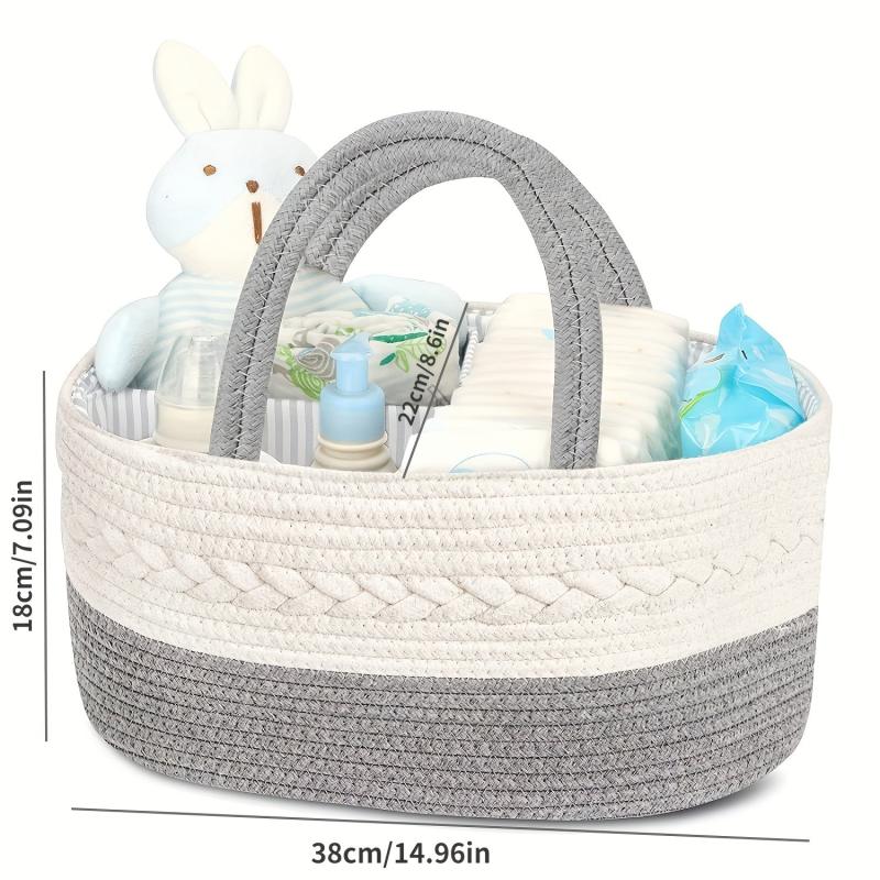 Woven Diaper Caddy Organizer For Baby