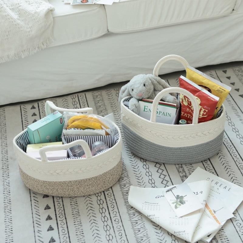 Woven Diaper Caddy Organizer For Baby