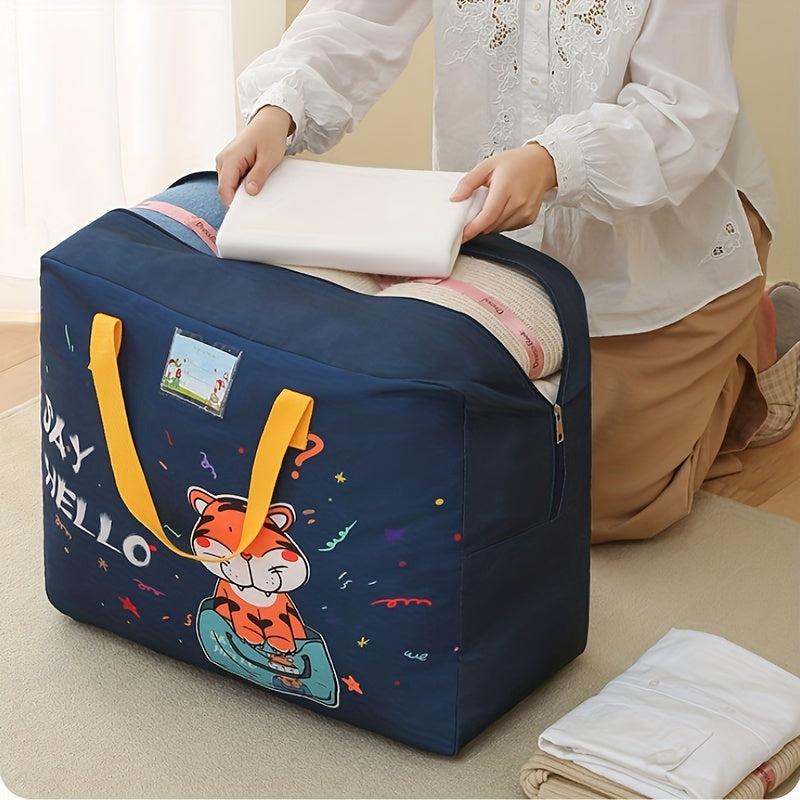 Cartoon Pattern Storage Bag for Kids, Thickened Wear-Resistant, Portable & Folda