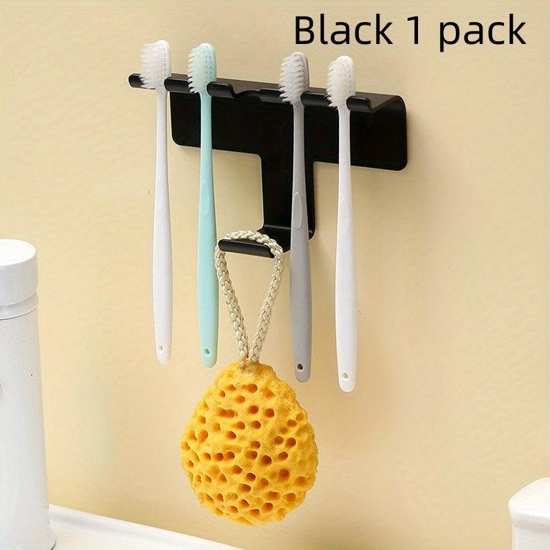 2pcs Wall Mount Phone Holder Toothbrush Hanging Shelf Bathroom Accessories