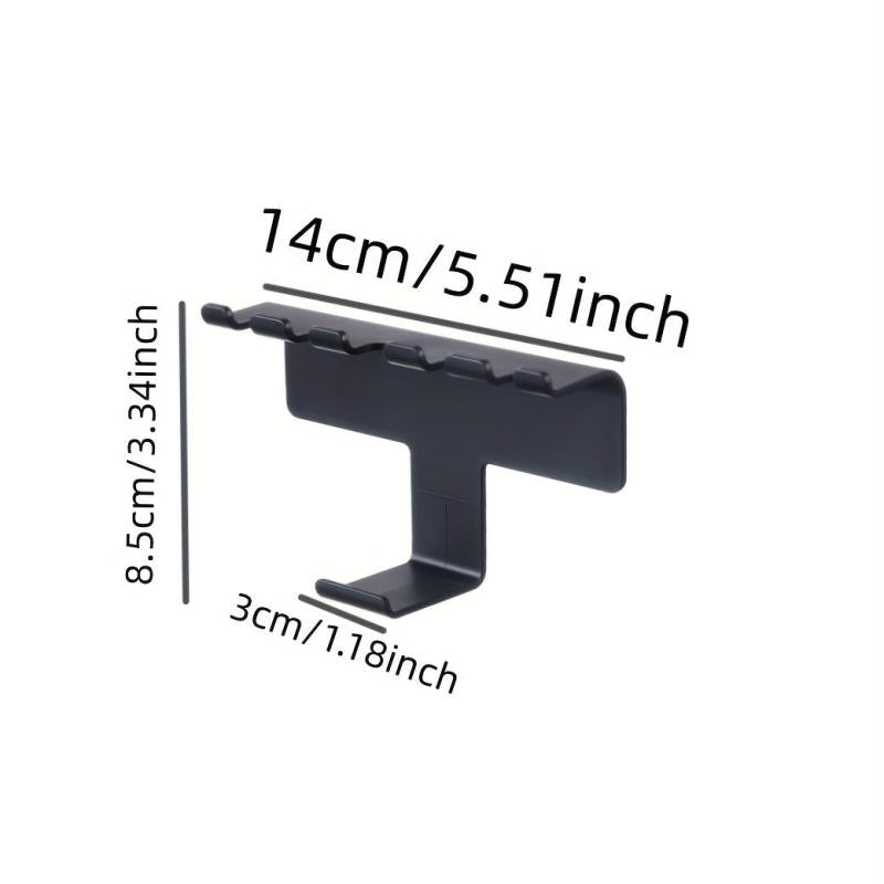 2pcs Wall Mount Phone Holder Toothbrush Hanging Shelf Bathroom Accessories