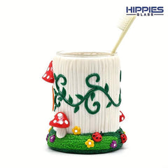 3D Hand Painted Mushroom Toothbrush Holder for Kids Bathroom