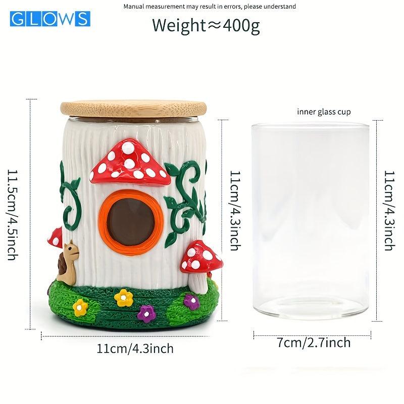 3D Hand Painted Mushroom Toothbrush Holder for Kids Bathroom