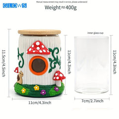 3D Hand Painted Mushroom Toothbrush Holder for Kids Bathroom