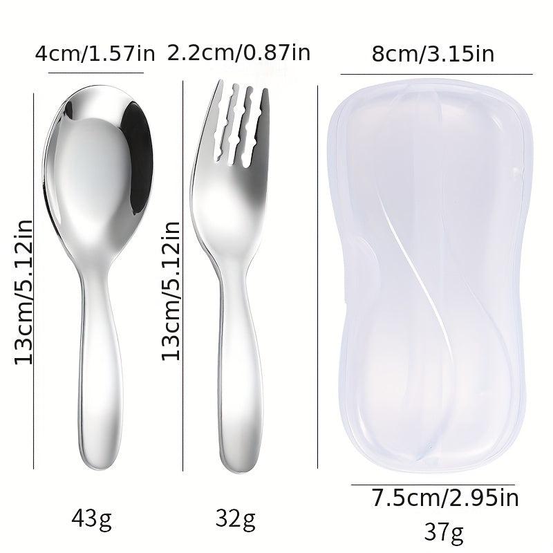 316 Stainless Children's Cutlery Set, Portable Tableware for Dinner