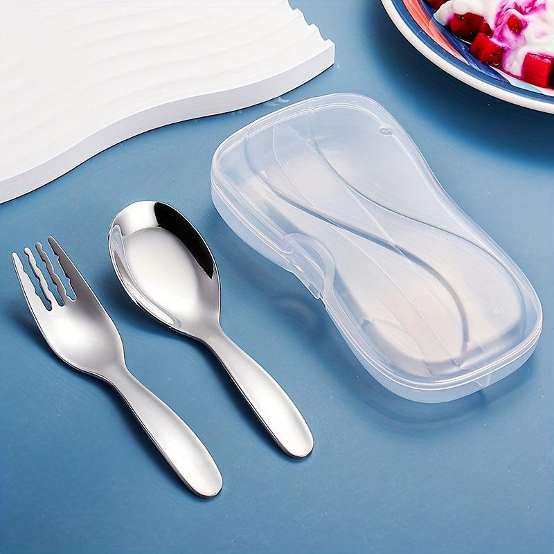 316 Stainless Children's Cutlery Set, Portable Tableware for Dinner