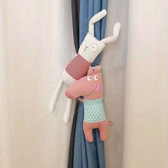 2pcs Decorative Cartoon Curtain Buckles Tiebacks with Pearl Rope