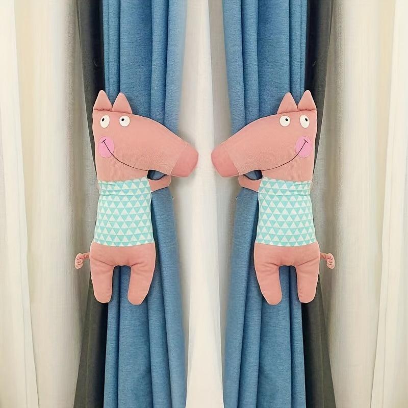 2pcs Decorative Cartoon Curtain Buckles Tiebacks with Pearl Rope