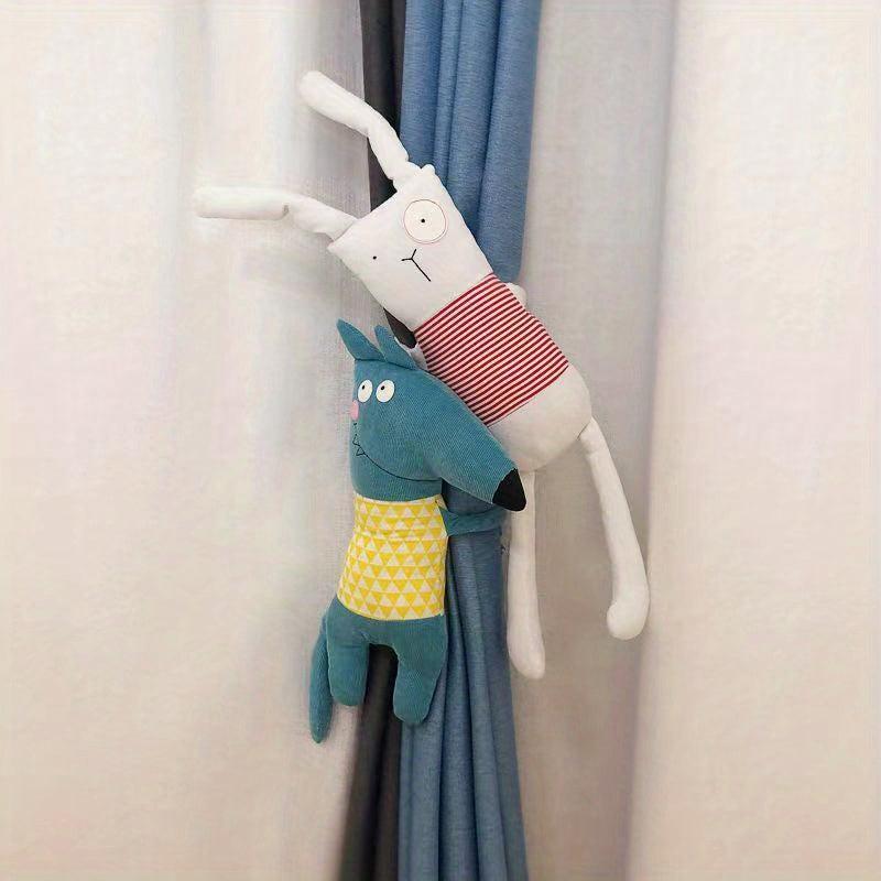 2pcs Decorative Cartoon Curtain Buckles Tiebacks with Pearl Rope