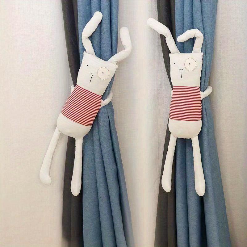 2pcs Decorative Cartoon Curtain Buckles Tiebacks with Pearl Rope