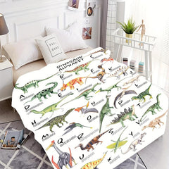 Dinosaur Print Flannel Fleece Throw Blanket Soft Cozy for Sofa Office Bed