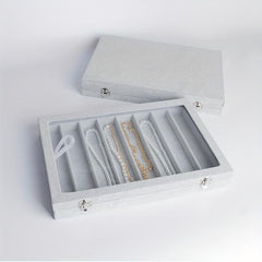 Velvet Jewelry Box 8 Slot Necklaces Pendants Storage Dustproof Organizer