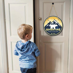 Wooden Plaque Kindergarten Decor Mountain Wall Sign Rustic Nature Forest Inspir