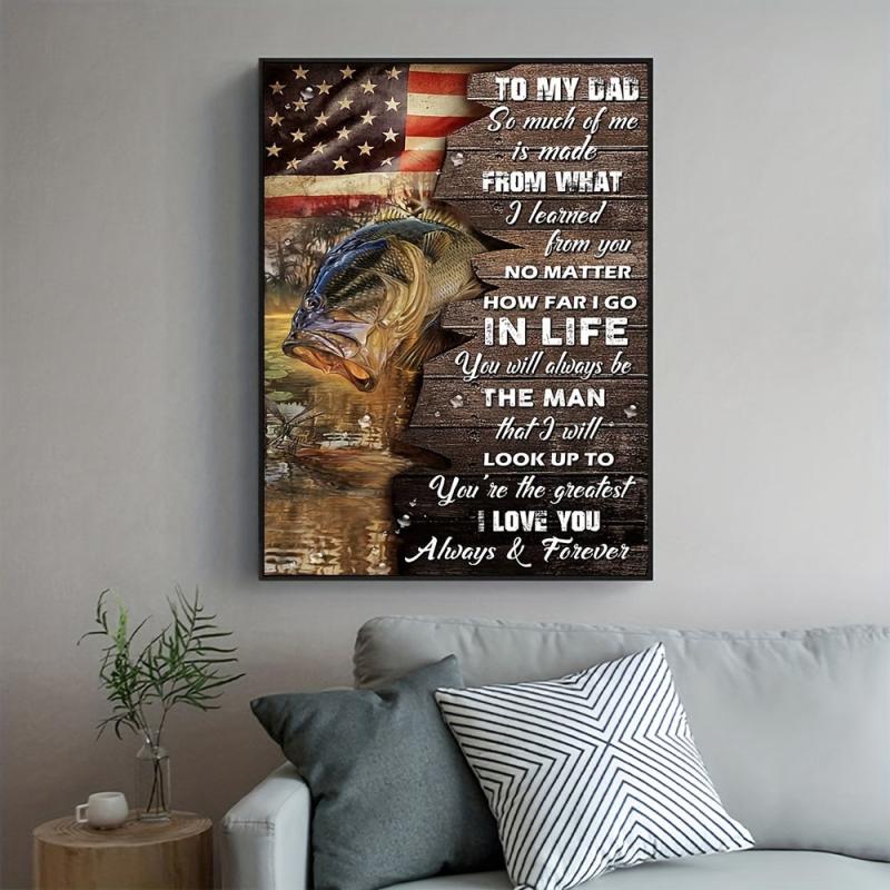 Father's Wall Canvas Painting for Home Decor TV Background Bedroom