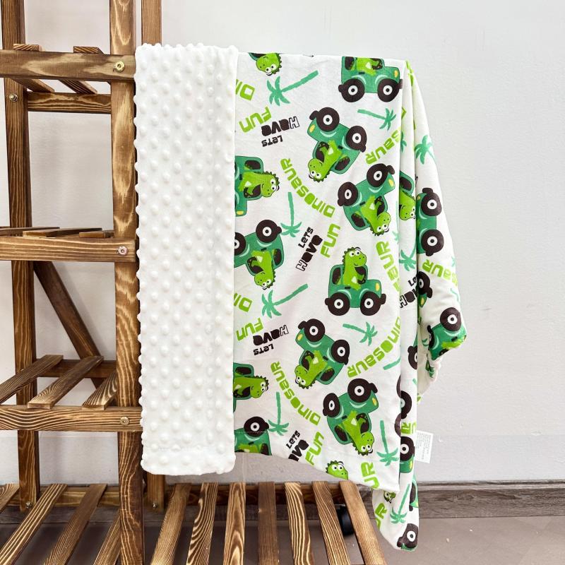 Soft Fleece Baby Blanket Dinosaur Pattern