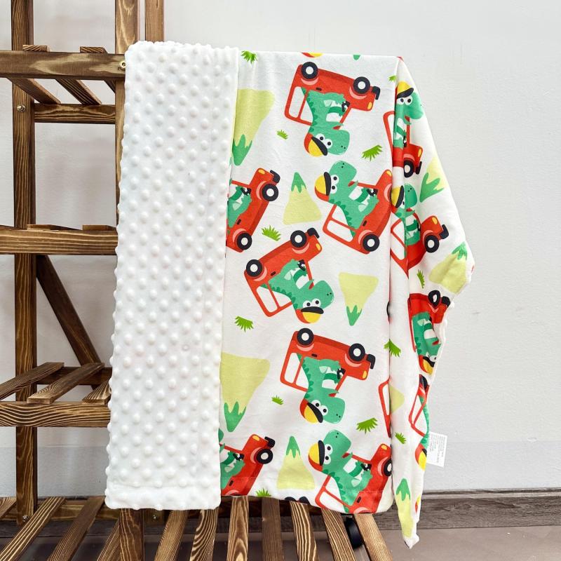 Soft Fleece Baby Blanket Dinosaur Pattern