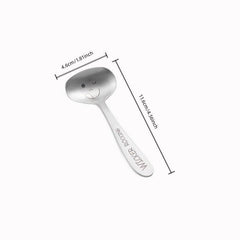 304 Stainless Steel Kids Tableware Set, Fork and Spoon, Happy Face Spoon
