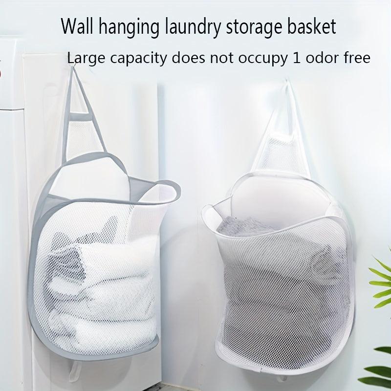 Wall Mounted Laundry Basket Foldable Household Dirty Clothes Storage