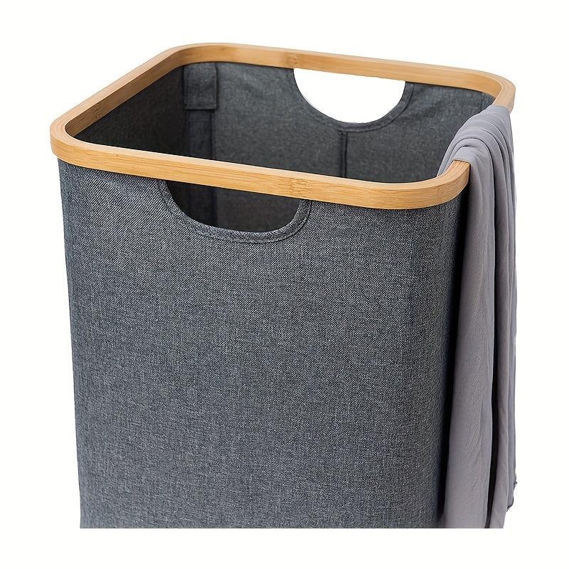 Foldable Laundry Basket Storage Rack Dirty Clothes Basket Gray