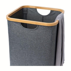 Foldable Laundry Basket Storage Rack Dirty Clothes Basket Gray