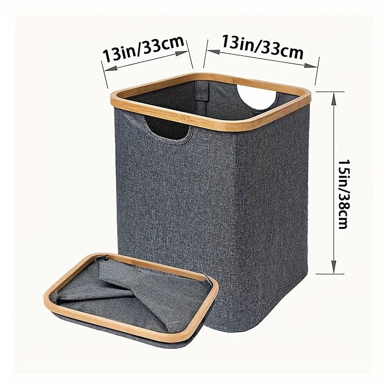 Foldable Laundry Basket Storage Rack Dirty Clothes Basket Gray