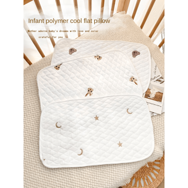Newborn Flat Pillow 0-12 Months Anti-Spitting Baby Cloud Pillow
