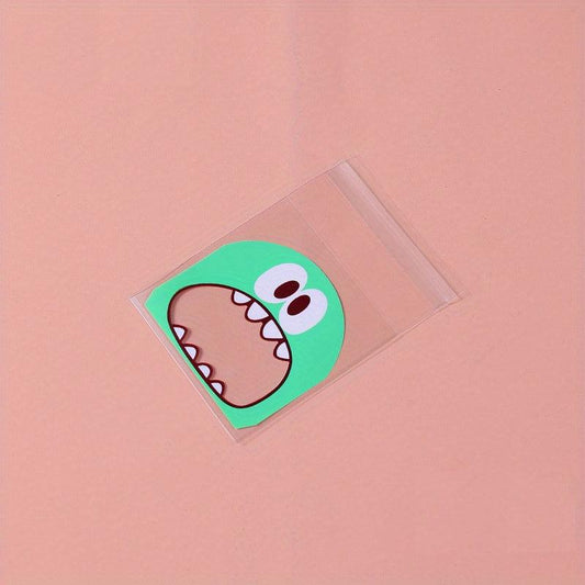 100pcs Cartoon Graphic Resealable Packaging Bag for Snacks Nuts Seeds Candy