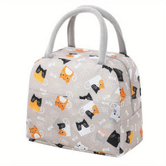 Animal Printed Insulated Lunch Bag - Leakproof Freezable Cooler Bag