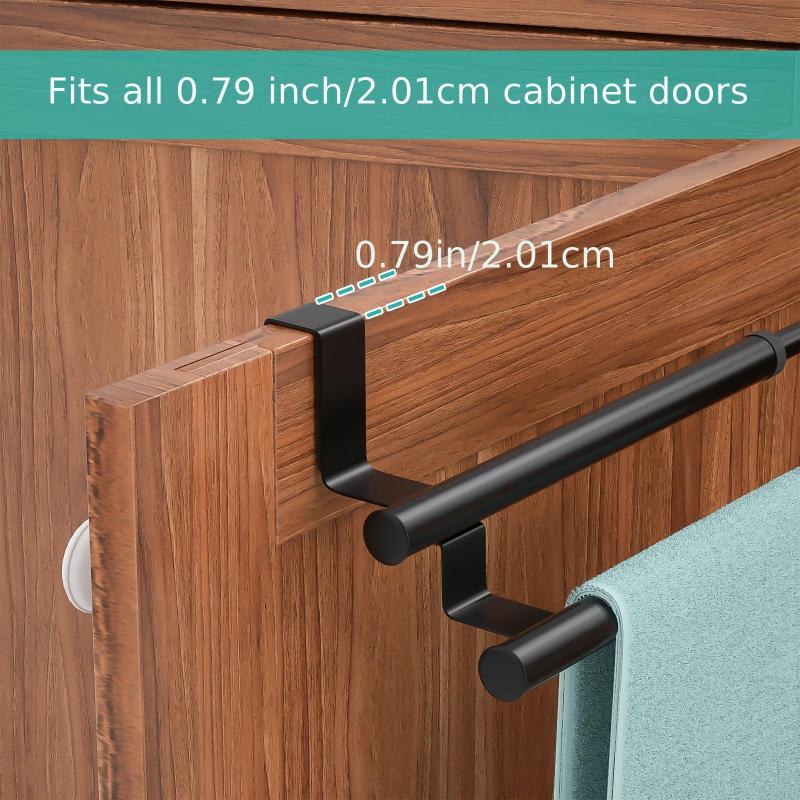 Retractable Double Towel Rack Non Perforated Stainless Steel