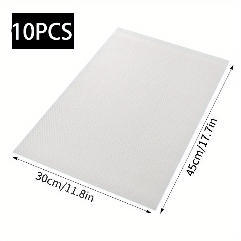 Refrigerator Liners Set of 10 Washable Mats for Shelves