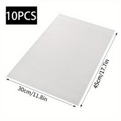 Refrigerator Liners Set of 10 Washable Mats for Shelves