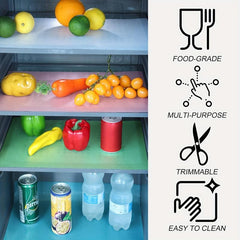 Refrigerator Liners Set of 10 Washable Mats for Shelves
