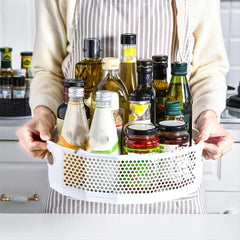 Round Turntable Kitchen Storage Cosmetic Storage Tray Rotating