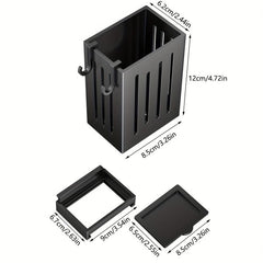 Wall Mounted Utensil Holder Draining Chopstick Cage Cutlery Organizer