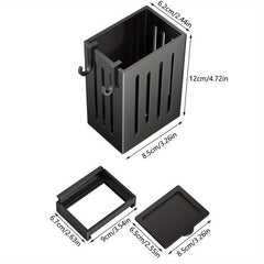 Wall Mounted Utensil Holder Draining Chopstick Cage Cutlery Organizer