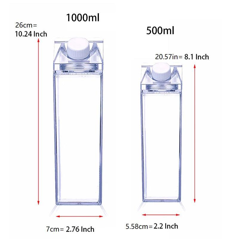 500-1000ml Water Bottle Large Capacity Drinking Jug Portable Plastic Bottle