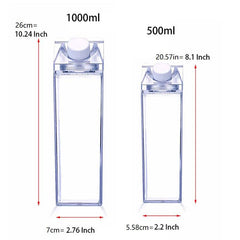 500-1000ml Water Bottle Large Capacity Drinking Jug Portable Plastic Bottle
