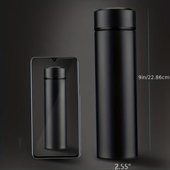 LED Temp Measurement Thermal Cup Stainless Steel Vacuum Fall Proof Portable