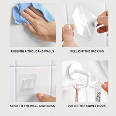 Waterproof 360 Rotating Folding Hook with 6 Claws for Home Bathroom Kitchen